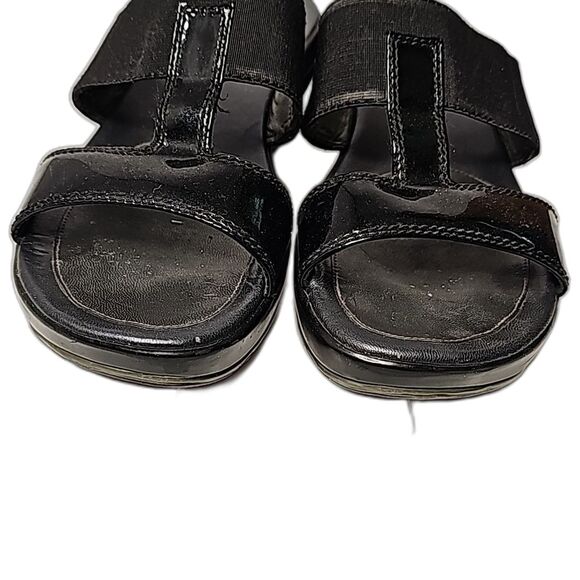 Sandals by Cole Haan Platform Black and Patent Look Comfort Soles Size 8 - Picture 5 of 7